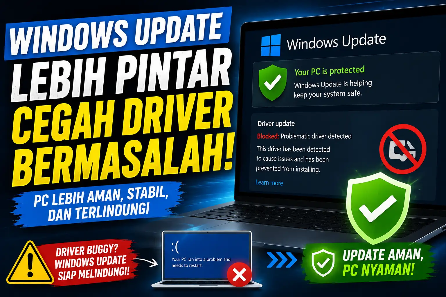 Windows Update Kini Lebih Pintar Cegah Driver Bermasalah di PC